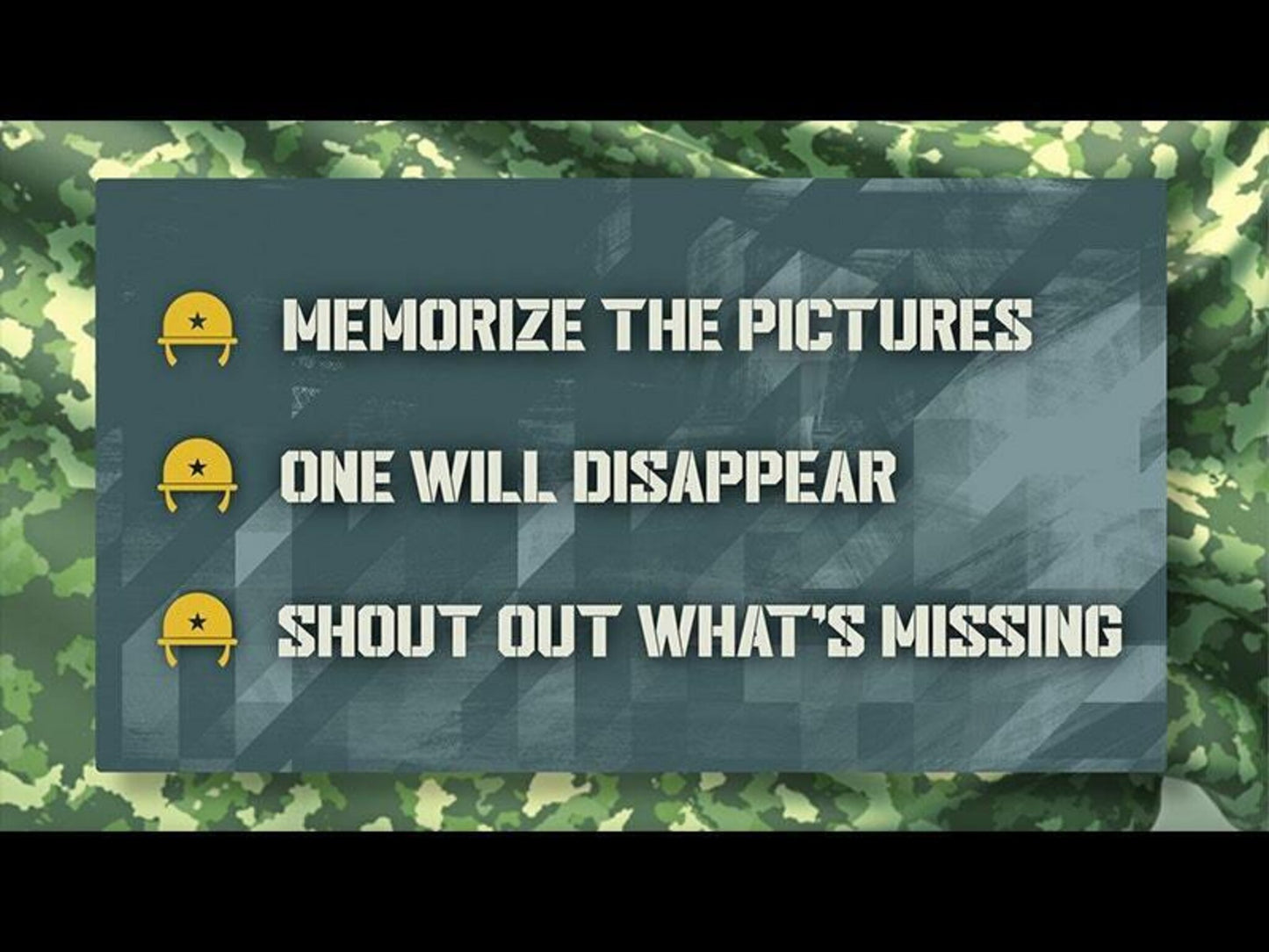 Bible Basics Obstacle Course Memory Game