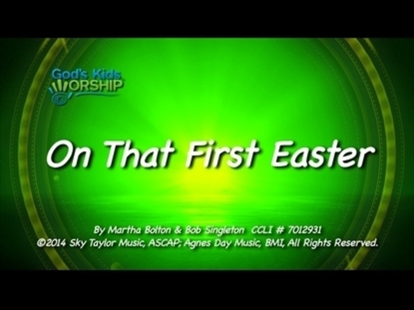 On That First Easter