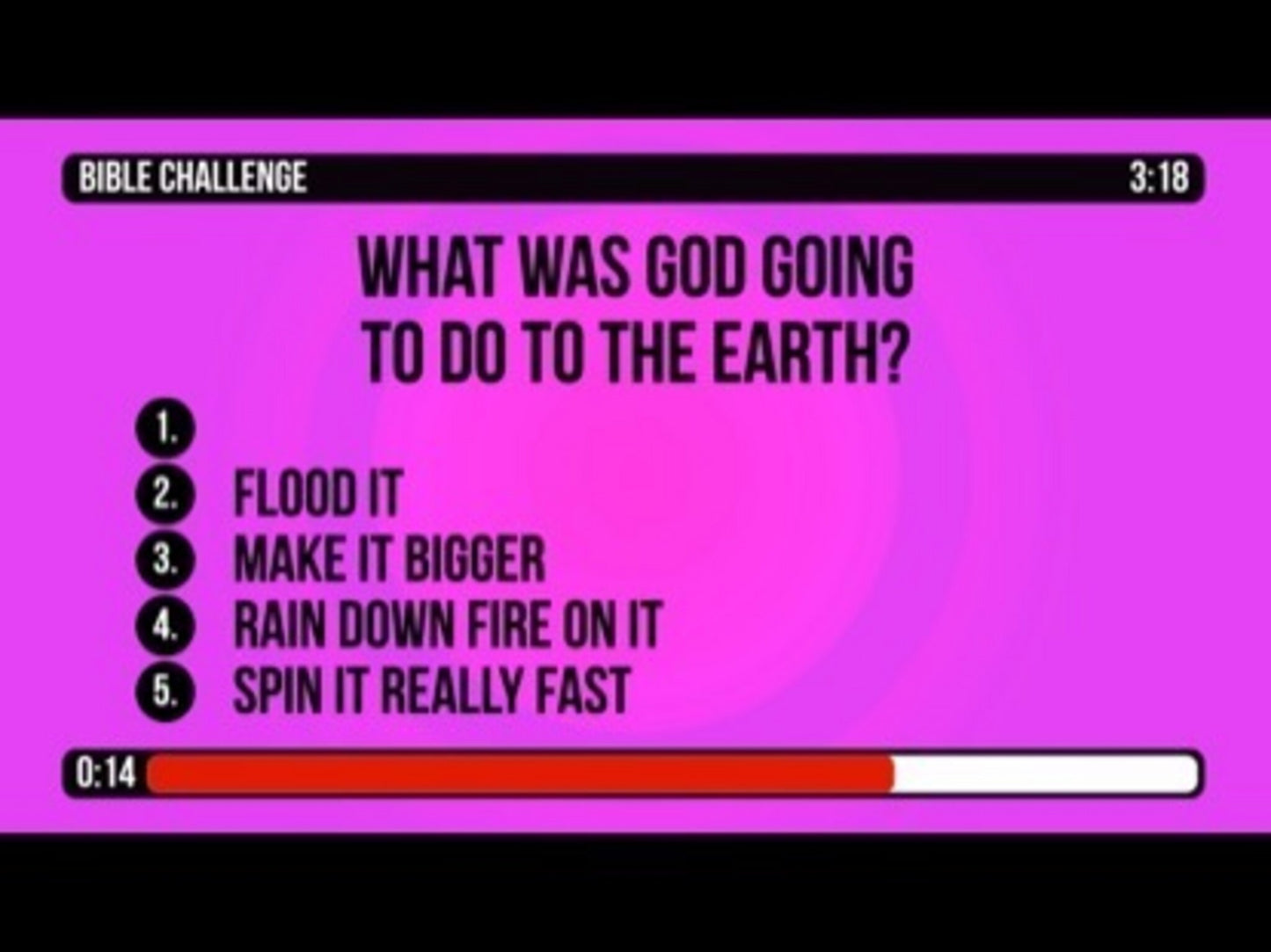 Bible Challenge Countdown 5 - Noah