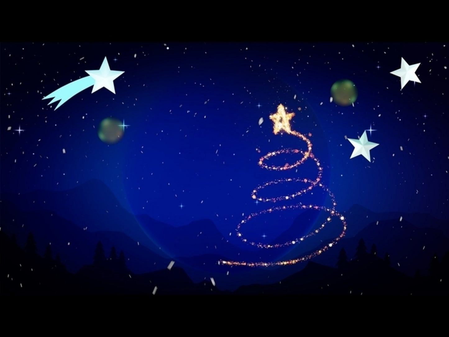 Christmas Motion Graphic With Golden Sparkles