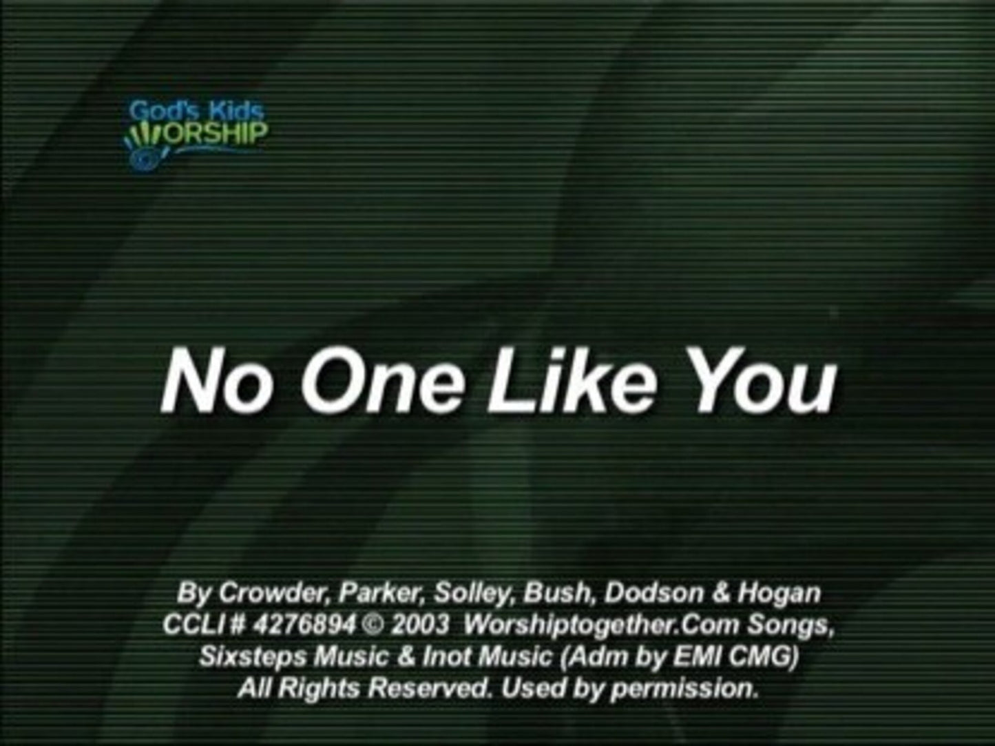 No One Like You