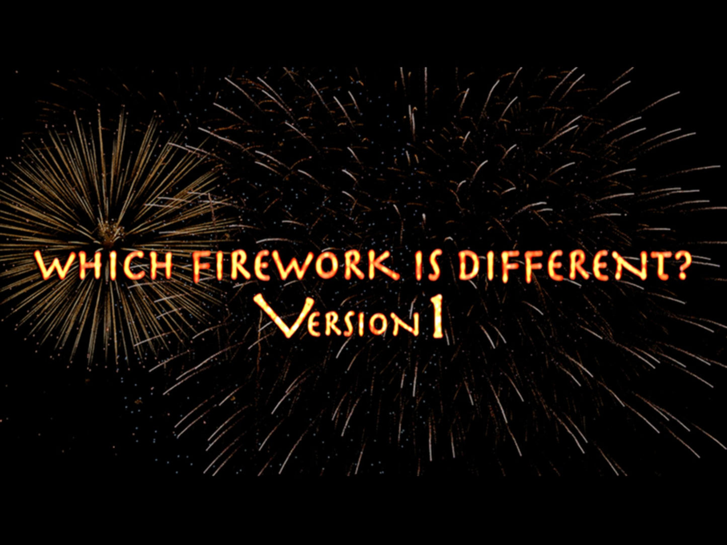 Which Firework Is Different? Version 1