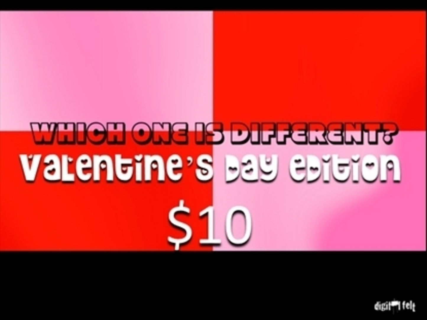 Which One Is Different? Valentine's