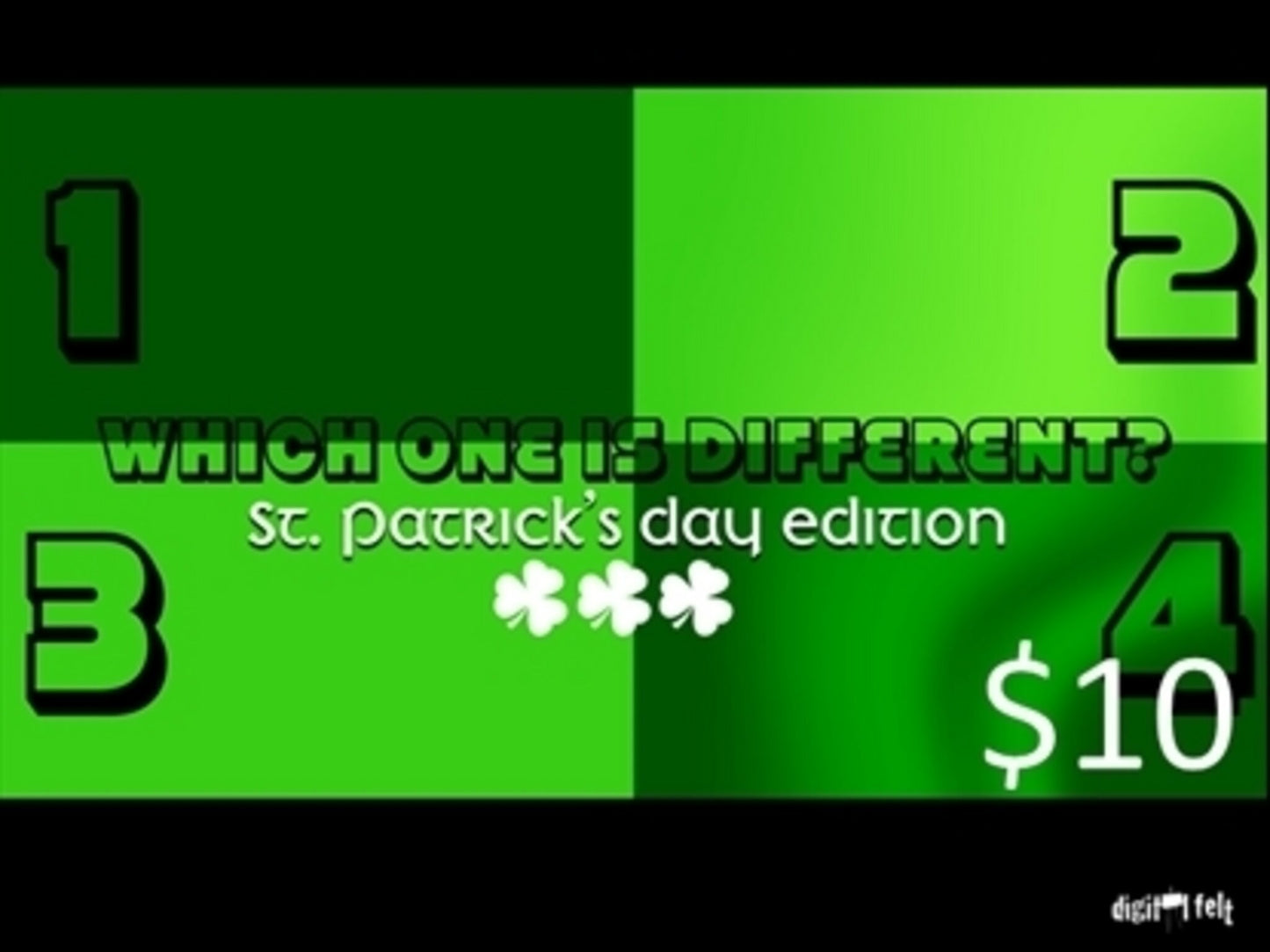 Which One Is Different St Patricks Day