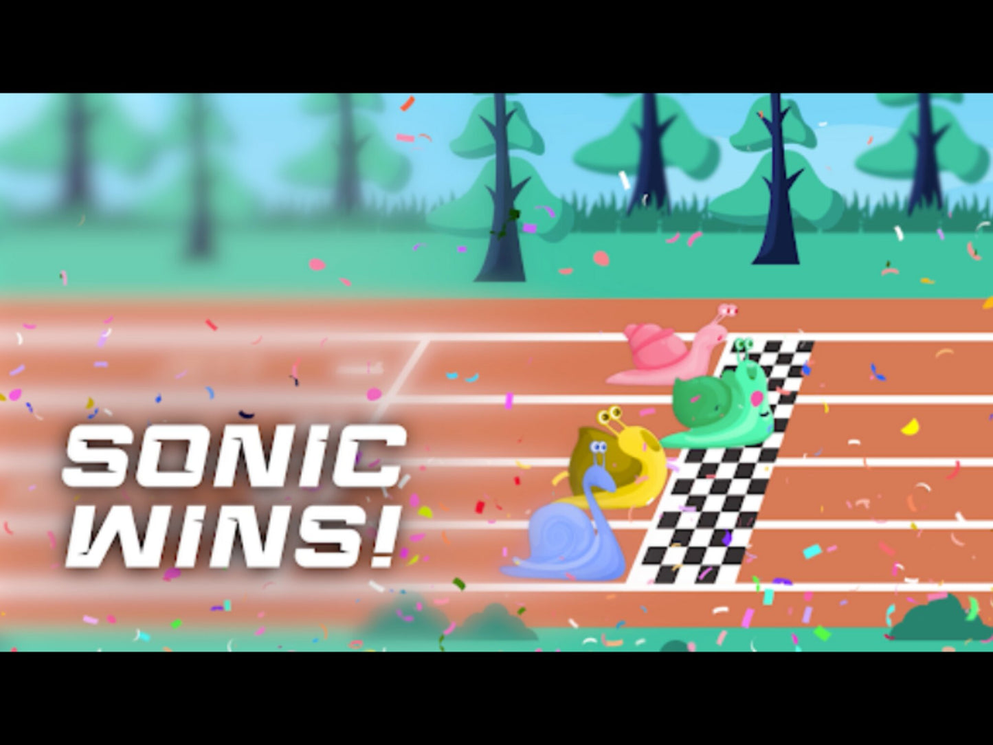 Snail Race - Sonic Wins