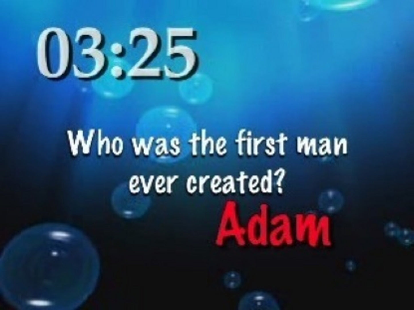 Bible Trivia Countdown