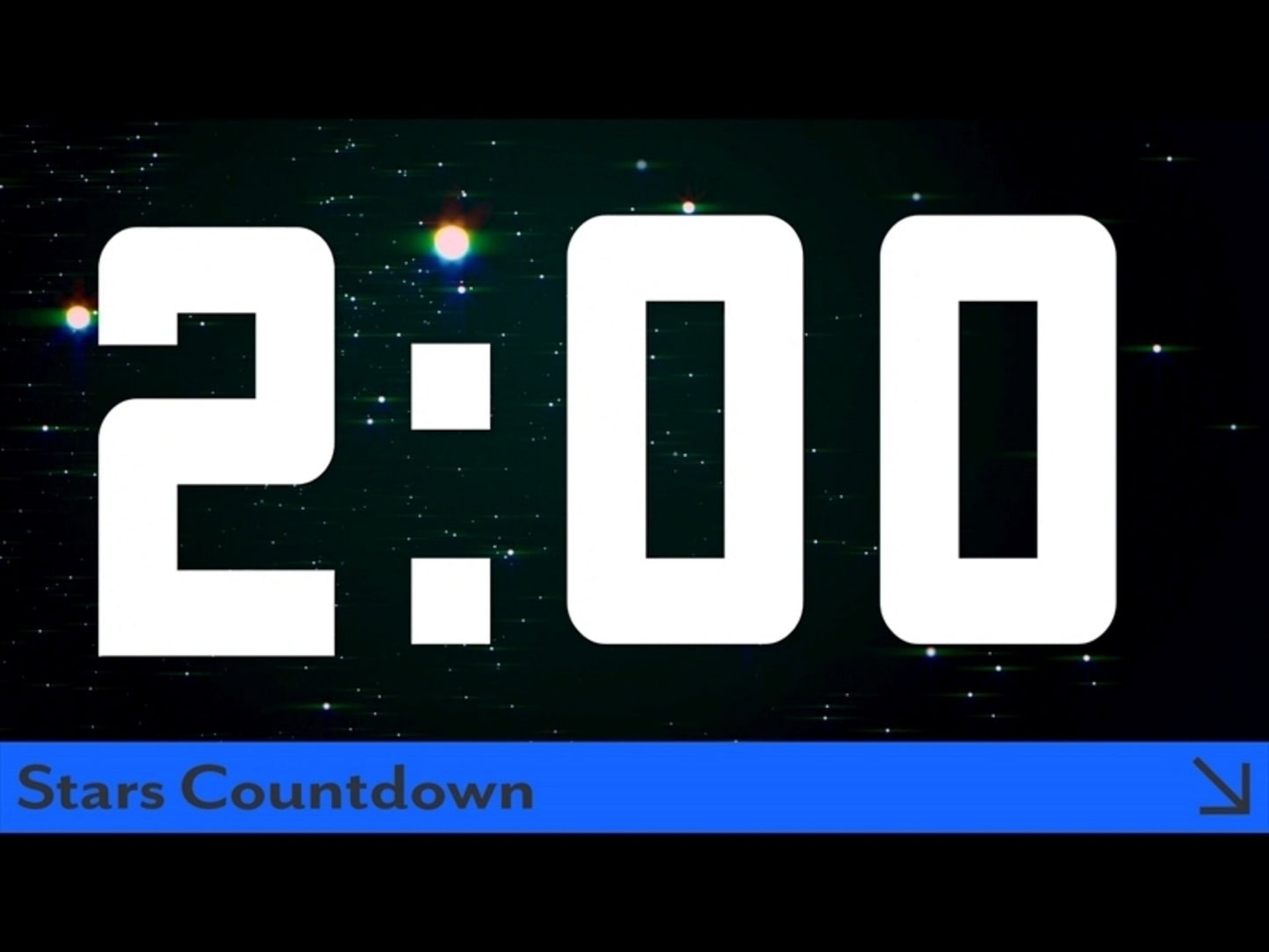 2 Minute Countdown - Space Background