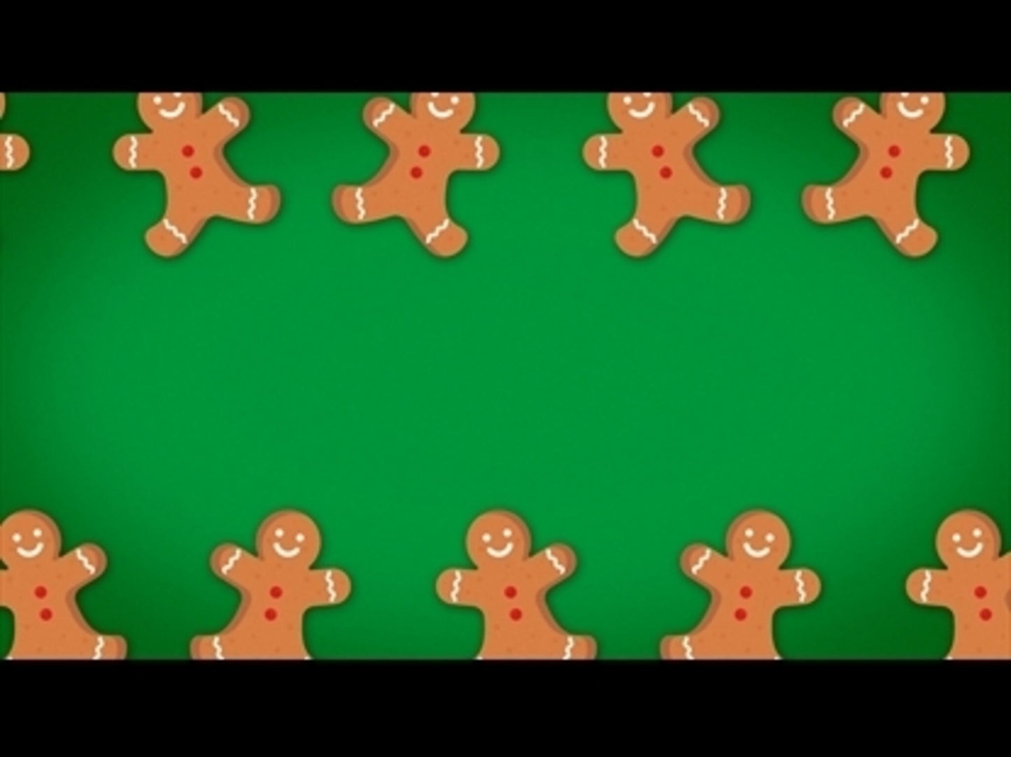 Christmas Cartoon Gingerbread Man Green Motion Loop 02