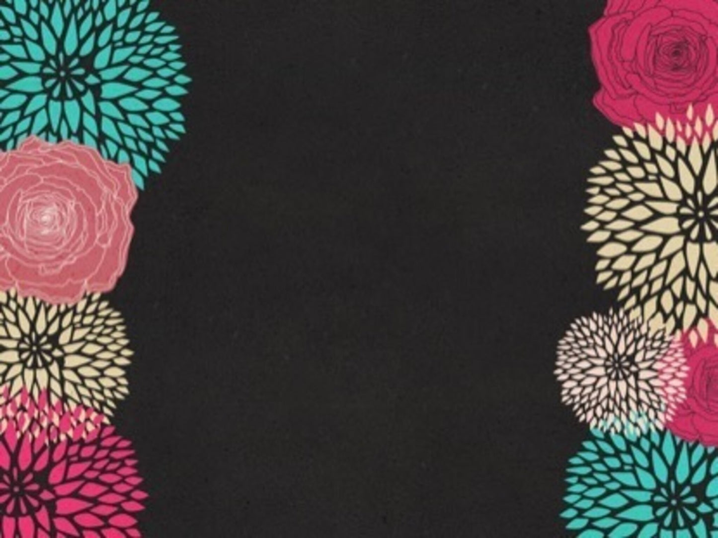 Floral Valentine Black