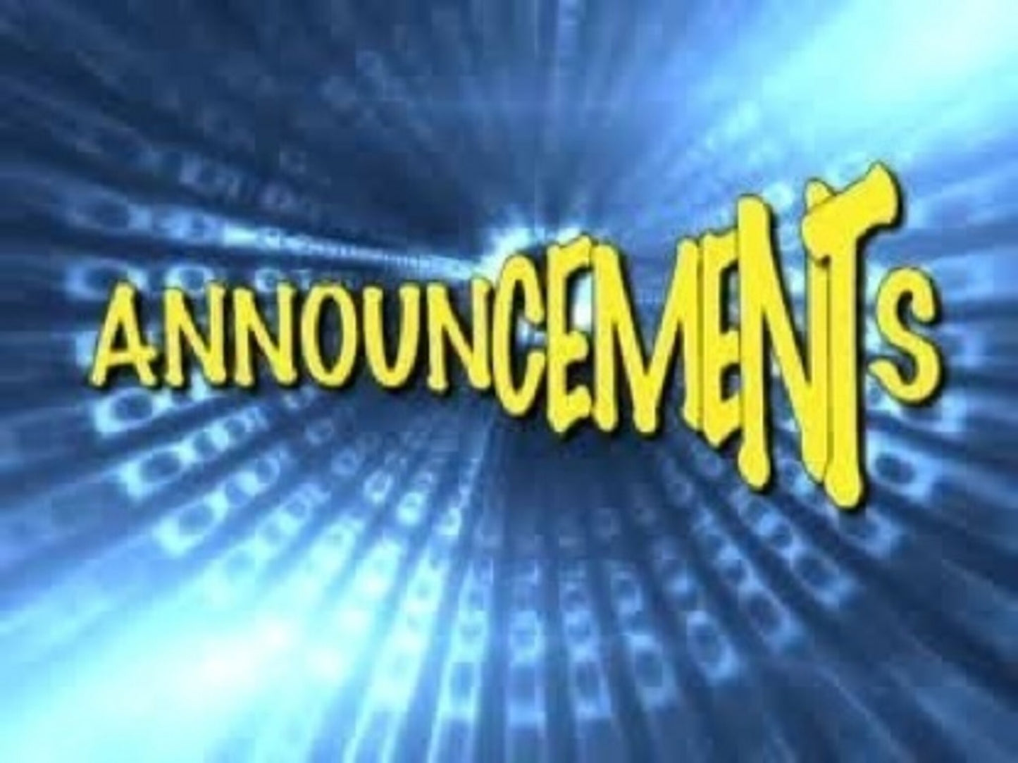Announcements Transition 2