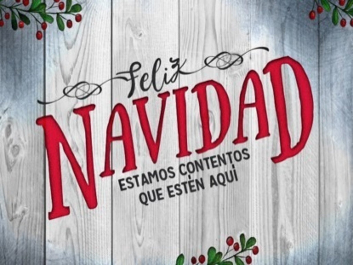 Wooden Christmas Merry Motion Spanish