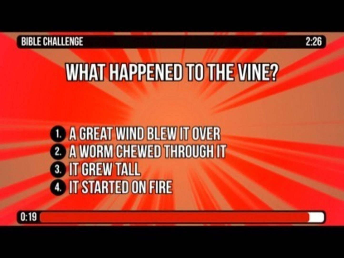 Bible Challenge Countdown - Jonah 4