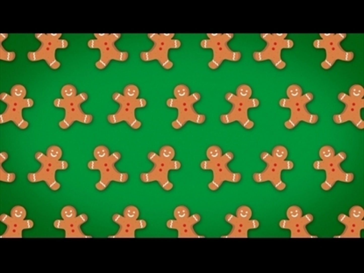 Christmas Cartoon Gingerbread Man Green Motion Loop 01