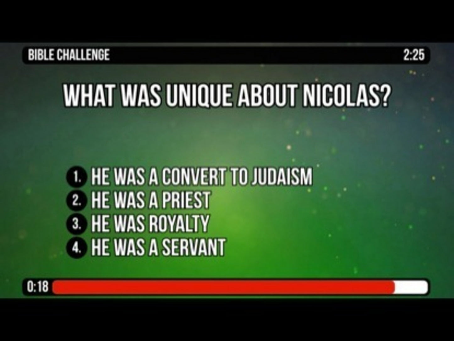 Bible Challenge Countdown - Acts 6 1-7