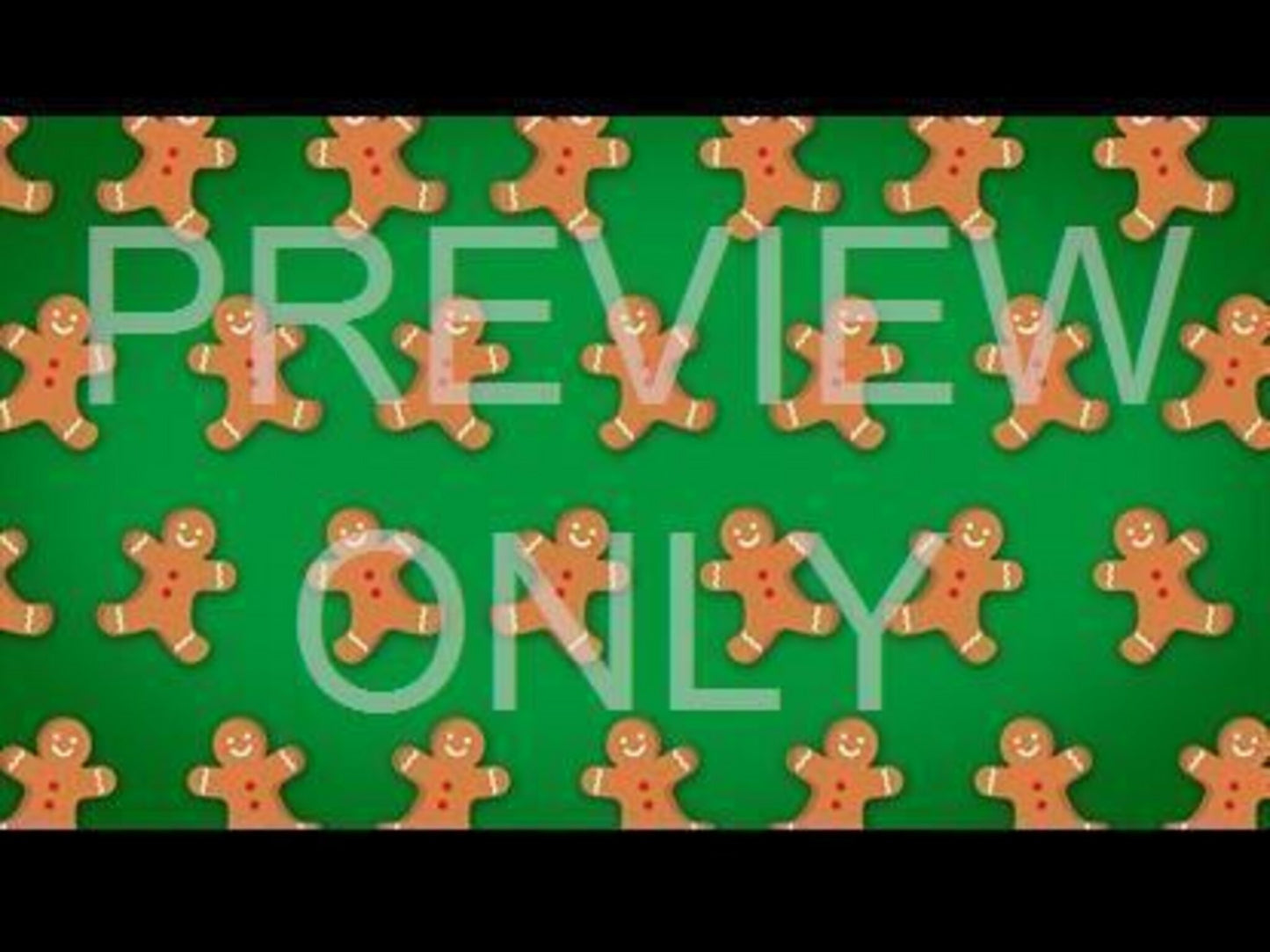 Christmas Cartoon Gingerbread Man Green Still 01