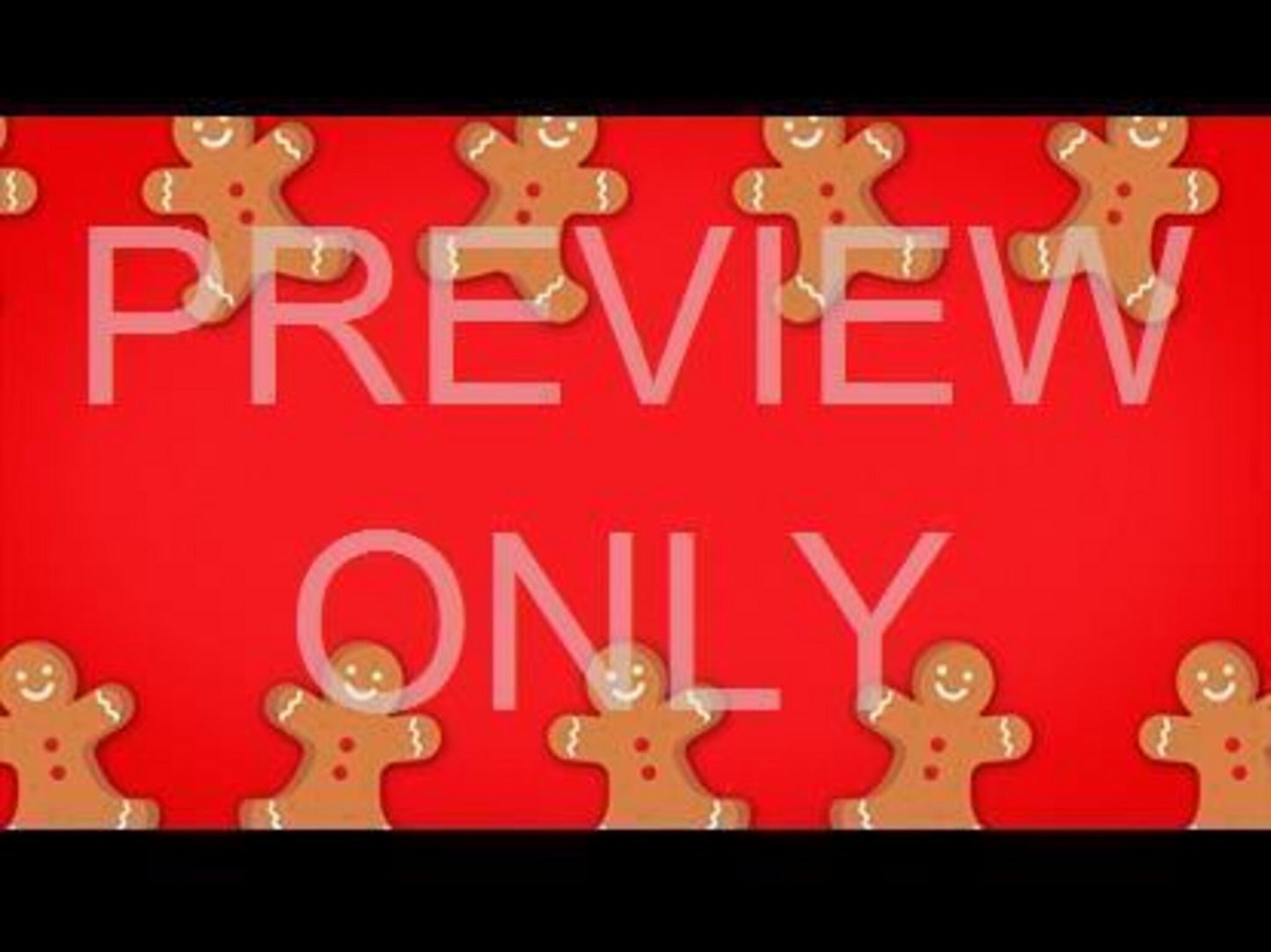 Christmas Cartoon Gingerbread Man Red Still 02