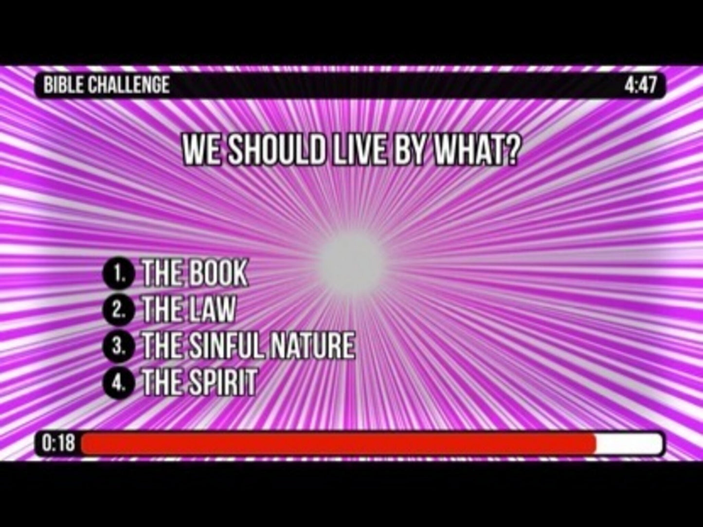 Bible Challenge Countdown -Galatians 5 16-26