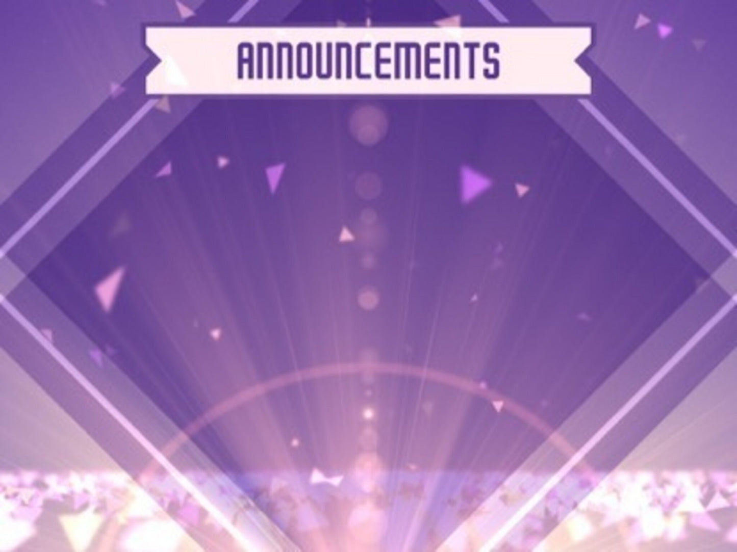 Spring Shapes Announcements