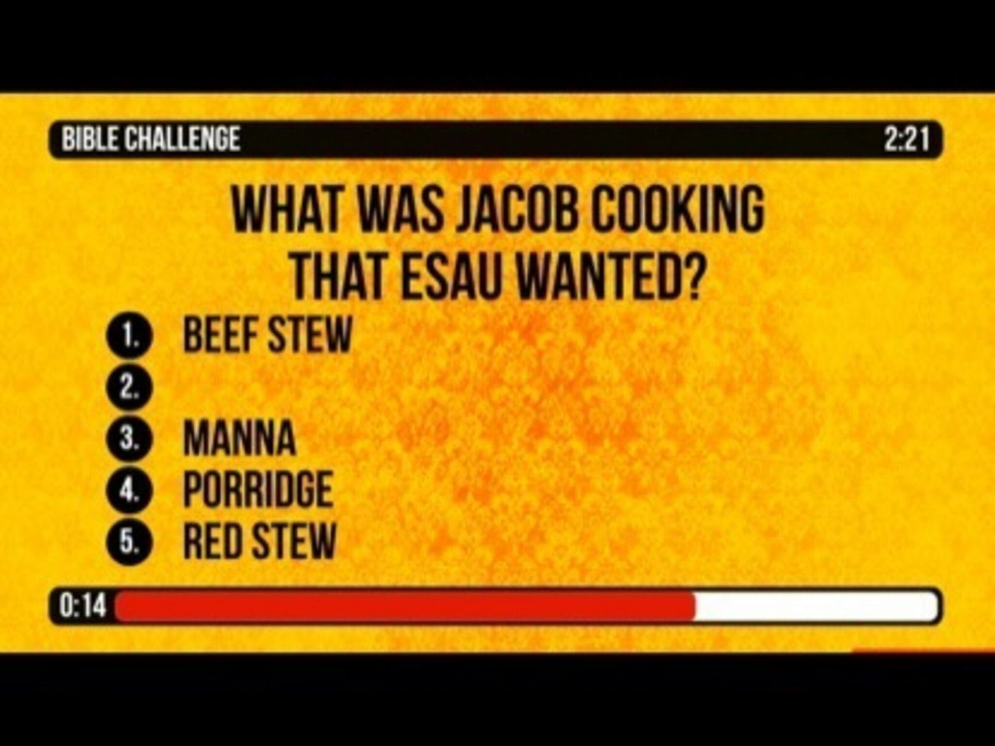 Bible Challenge Countdown 8 - Jacob And Esau