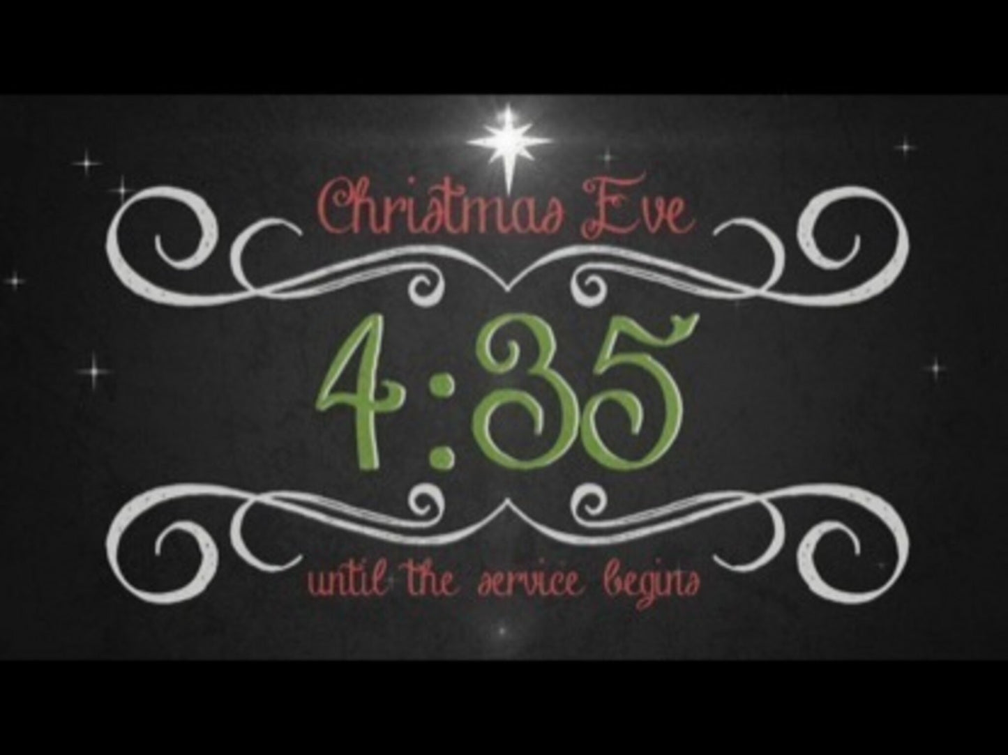 Vintage Christmas Eve Service Countdown