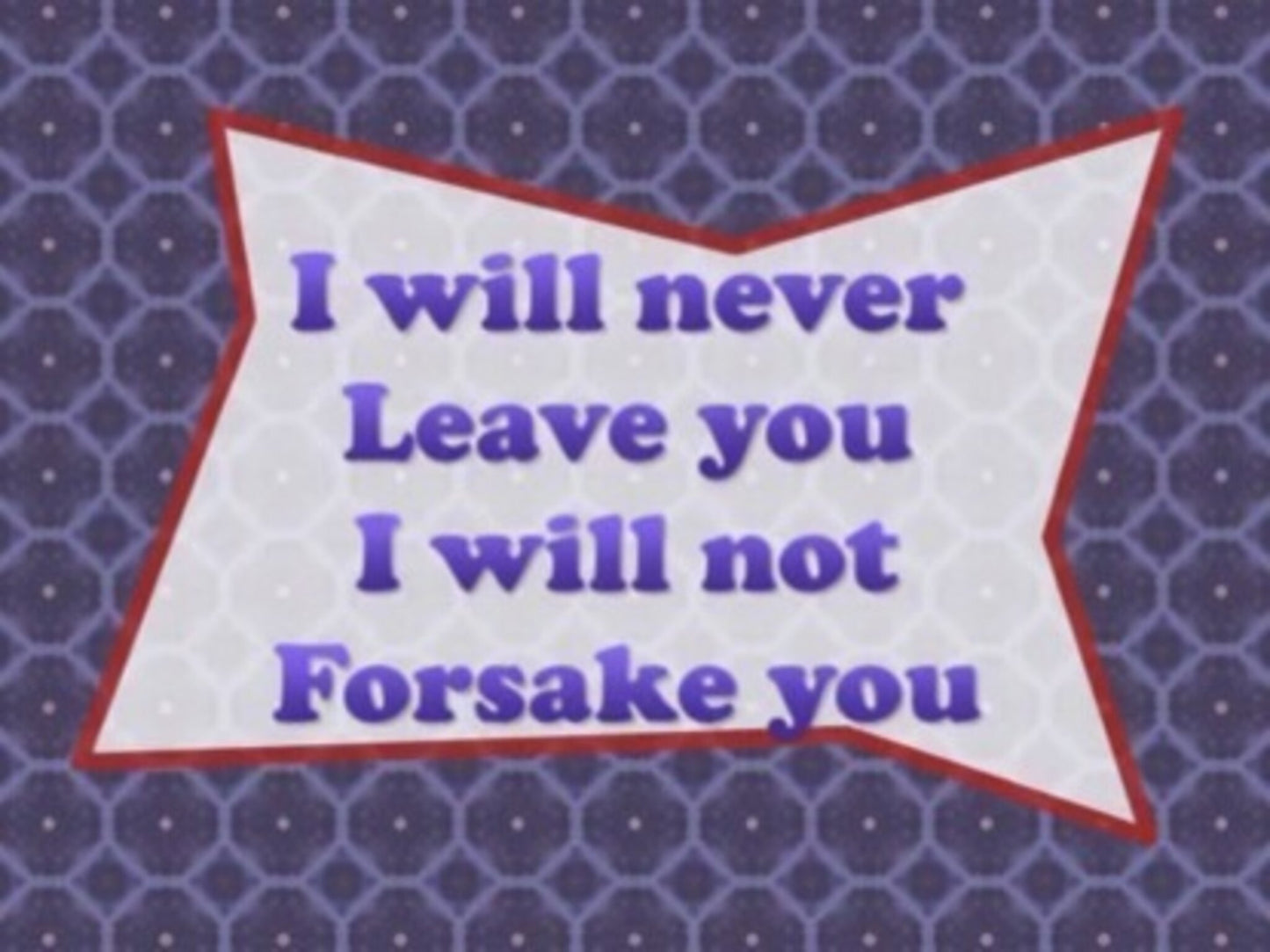 I Will Never Leave You