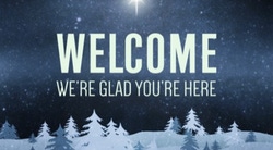 Christmas Forest Blue Welcome Motion