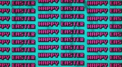 90S Easter Happy Easter Motion Loop