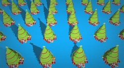Christmas Trees Blue Motion Loop