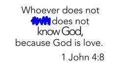 Scribble Verse- 1 John 4:8